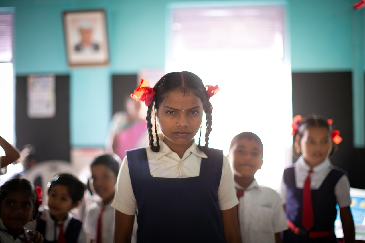 Girl in school uniform, Sri Lanka